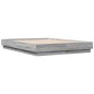 vidaXL Estructura de cama madera de ingeniería gris Sonoma 135x190 cm