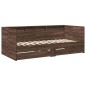 vidaXL Tumbona con cajones madera ingeniería roble marrón 75x190 cm vidaXL Tumbona con cajones madera ingeniería roble marrón 75x190 cm
