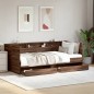 vidaXL Tumbona con cajones madera ingeniería roble marrón 75x190 cm vidaXL Tumbona con cajones madera ingeniería roble marrón 75x190 cm