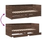 vidaXL Tumbona con cajones madera ingeniería roble marrón 75x190 cm vidaXL Tumbona con cajones madera ingeniería roble marrón 75x190 cm