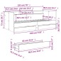 vidaXL Tumbona con cajones madera ingeniería roble marrón 75x190 cm vidaXL Tumbona con cajones madera ingeniería roble marrón 75x190 cm