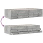 vidaXL Tumbona con cajones madera ingeniería gris hormigón 75x190 cm vidaXL Tumbona con cajones madera ingeniería gris hormigón 75x190 cm