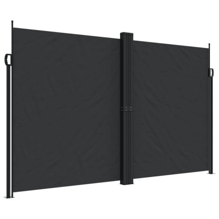 vidaXL Toldo lateral retráctil negro 200x1000 cm