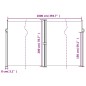 vidaXL Toldo lateral retráctil negro 200x1000 cm