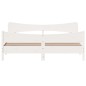 vidaXL Estructura de cama con cabecero madera de pino blanco 200x200cm vidaXL Estructura de cama con cabecero madera de pino blanco 200x200cm