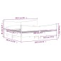 vidaXL Estructura de cama con cabecero madera de pino blanco 200x200cm vidaXL Estructura de cama con cabecero madera de pino blanco 200x200cm