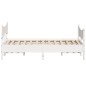 vidaXL Estructura de cama con cabecero madera de pino blanco 150x200cm vidaXL Estructura de cama con cabecero madera de pino blanco 150x200cm