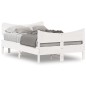 vidaXL Estructura de cama con cabecero madera pino blanco 120x200 cm vidaXL Estructura de cama con cabecero madera pino blanco 120x200 cm