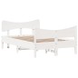 vidaXL Estructura de cama con cabecero madera pino blanco 120x200 cm vidaXL Estructura de cama con cabecero madera pino blanco 120x200 cm