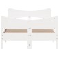 vidaXL Estructura de cama con cabecero madera pino blanco 120x200 cm vidaXL Estructura de cama con cabecero madera pino blanco 120x200 cm
