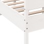 vidaXL Estructura de cama con cabecero madera pino blanco 120x200 cm vidaXL Estructura de cama con cabecero madera pino blanco 120x200 cm