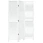 vidaXL Biombo separador de 3 paneles madera maciza Paulownia blanco vidaXL Biombo separador de 3 paneles madera maciza Paulownia blanco