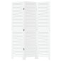 vidaXL Biombo separador de 3 paneles madera maciza Paulownia blanco vidaXL Biombo separador de 3 paneles madera maciza Paulownia blanco