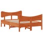 vidaXL Estructura cama con cabecero madera pino marrón cera 120x190 cm vidaXL Estructura cama con cabecero madera pino marrón cera 120x190 cm