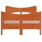 vidaXL Estructura cama con cabecero madera pino marrón cera 120x190 cm vidaXL Estructura cama con cabecero madera pino marrón cera 120x190 cm