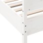 vidaXL Estructura de cama con cabecero madera de pino blanca 90x200 cm vidaXL Estructura de cama con cabecero madera de pino blanca 90x200 cm