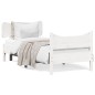 vidaXL Estructura de cama con cabecero madera pino blanco 90x190 cm