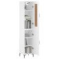 vidaXL Aparador alto madera contrachapada blanco brillo 34,5x34x180 cm vidaXL Aparador alto madera contrachapada blanco brillo 34,5x34x180 cm
