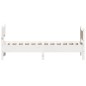 vidaXL Estructura de cama con cabecero madera pino blanco 90x190 cm