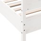 vidaXL Estructura de cama con cabecero madera pino blanco 90x190 cm