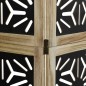 vidaXL Biombo separador 3 paneles madera maciza Paulownia marrón negro vidaXL Biombo separador 3 paneles madera maciza Paulownia marrón negro