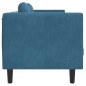 vidaXL Sofá con cojines 2 plazas terciopelo azul vidaXL Sofá con cojines 2 plazas terciopelo azul