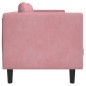 vidaXL Sofá con cojines 2 plazas terciopelo rosa vidaXL Sofá con cojines 2 plazas terciopelo rosa