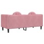 vidaXL Sofá con cojines 2 plazas terciopelo rosa vidaXL Sofá con cojines 2 plazas terciopelo rosa