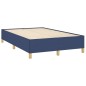 vidaXL Cama box spring con colchón y luces LED tela azul 120x190 cm