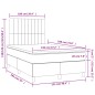 vidaXL Cama box spring con colchón y LED tela marrón oscuro 120x190 cm vidaXL Cama box spring con colchón y LED tela marrón oscuro 120x190 cm