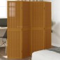 vidaXL Biombo separador de 4 paneles madera maciza paulownia marrón vidaXL Biombo separador de 4 paneles madera maciza paulownia marrón