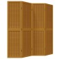 vidaXL Biombo separador de 4 paneles madera maciza paulownia marrón vidaXL Biombo separador de 4 paneles madera maciza paulownia marrón