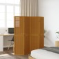 vidaXL Biombo separador de 4 paneles madera maciza paulownia marrón vidaXL Biombo separador de 4 paneles madera maciza paulownia marrón