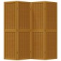 vidaXL Biombo separador de 4 paneles madera maciza paulownia marrón vidaXL Biombo separador de 4 paneles madera maciza paulownia marrón