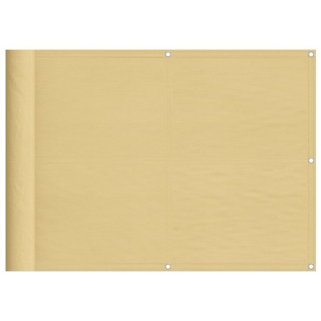 vidaXL Pantalla de balcón 100% poliéster Oxford color arena 75x600 cm
