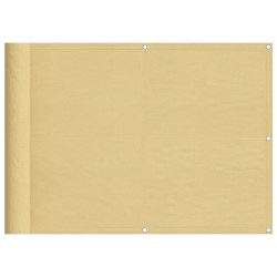 vidaXL Pantalla de balcón 100% poliéster Oxford color arena 75x800 cm
