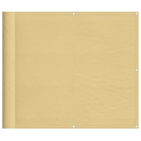 vidaXL Pantalla de balcón 100% poliéster Oxford color arena 90x500 cm