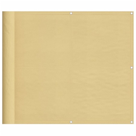 vidaXL Pantalla de balcón 100% poliéster Oxford color arena 90x700 cm
