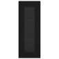 vidaXL Aparador de madera contrachapada negro 34,5x34x180 cm