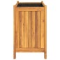 vidaXL Jardinera con forro madera maciza de acacia 54x31x50 cm vidaXL Jardinera con forro madera maciza de acacia 54x31x50 cm