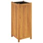 vidaXL Jardinera con forro madera maciza de acacia 42x42x100 cm
