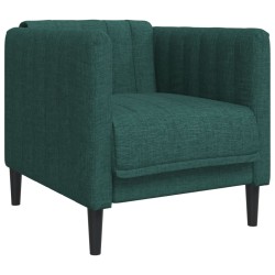 vidaXL Sillón de tela verde oscuro