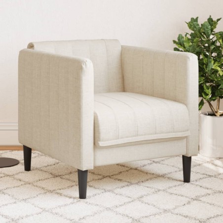 vidaXL Sillón de tela color crema