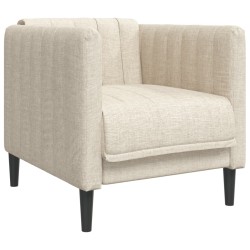 vidaXL Sillón de tela color crema