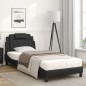 vidaXL Cama con colchón cuero sintético negro 90x190 cm vidaXL Cama con colchón cuero sintético negro 90x190 cm