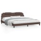vidaXL Cama con colchón cuero sintético marrón 200x200 cm vidaXL Cama con colchón cuero sintético marrón 200x200 cm