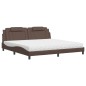 vidaXL Cama con colchón cuero sintético marrón 200x200 cm vidaXL Cama con colchón cuero sintético marrón 200x200 cm