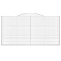 vidaXL Cestas de gaviones 3 uds forma de arco hierro 400x30x200/220 cm vidaXL Cestas de gaviones 3 uds forma de arco hierro 400x30x200/220 cm