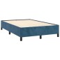 vidaXL Cama box spring con colchón terciopelo azul oscuro 120x190 cm vidaXL Cama box spring con colchón terciopelo azul oscuro 120x190 cm
