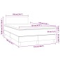 vidaXL Cama box spring con colchón y LED tela gris taupe 120x190 cm vidaXL Cama box spring con colchón y LED tela gris taupe 120x190 cm